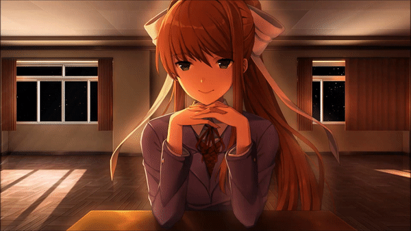 Just monika screen saver with blinking animation